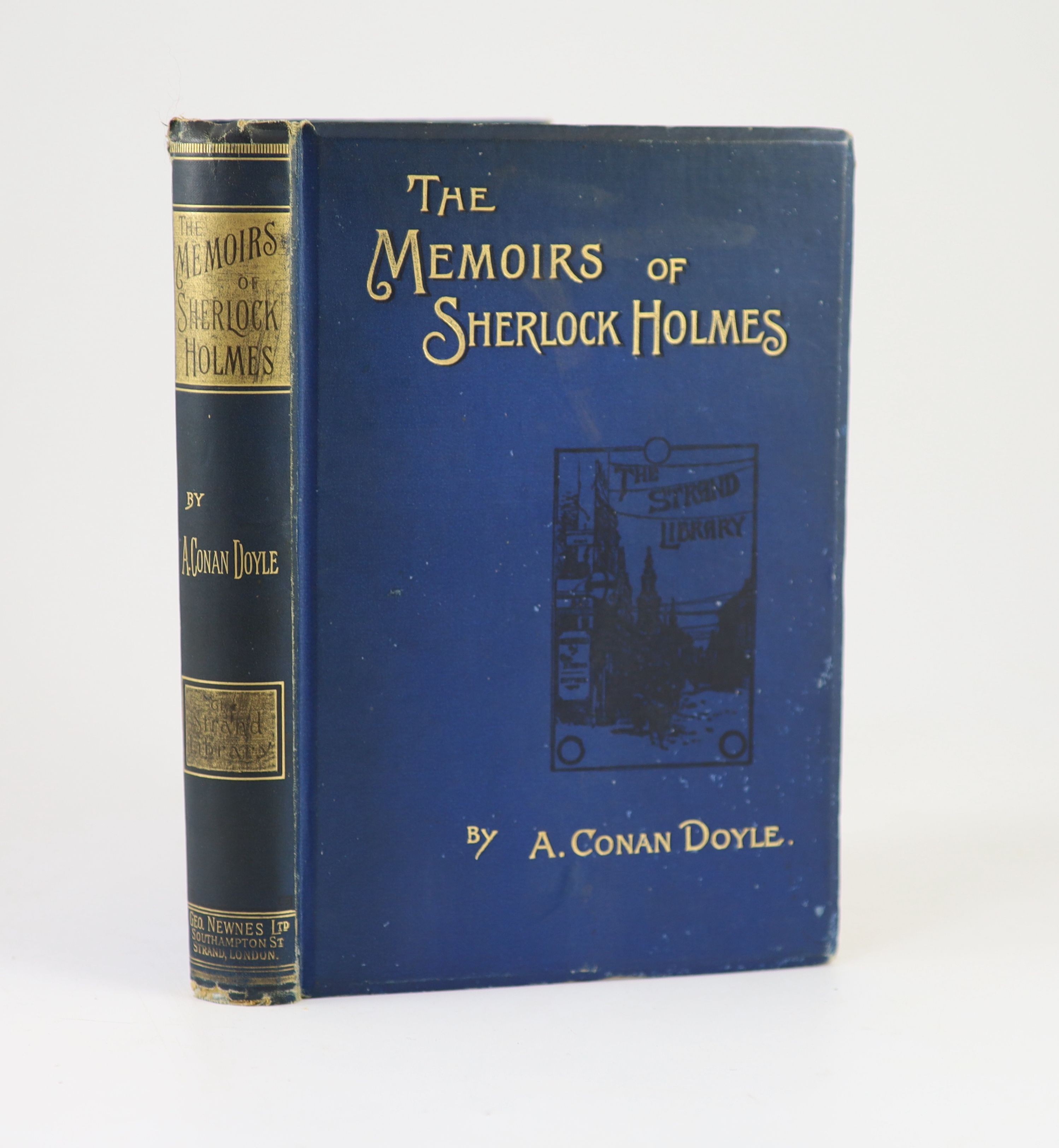 Doyle, Arthur Conan - The Memoirs of Sherlock Holmes, 1st edition, numerous illus. (by Sidney Paget) - but without the frontispiece; publisher's pictorial gilt cloth, gilt edges and